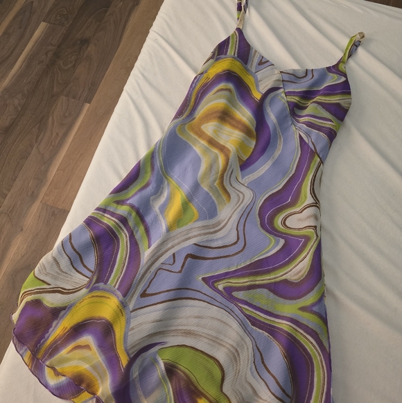 Multicolor Swirl Pattern Dress - Picture 1 of 1